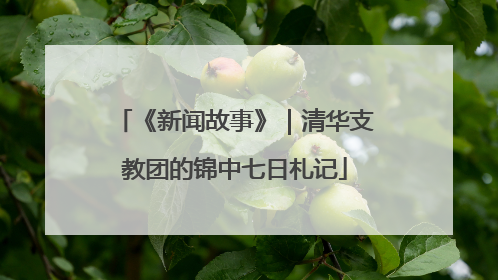 《新闻故事》｜清华支教团的锦中七日札记