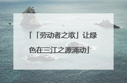 「劳动者之歌」让绿色在三江之源涌动