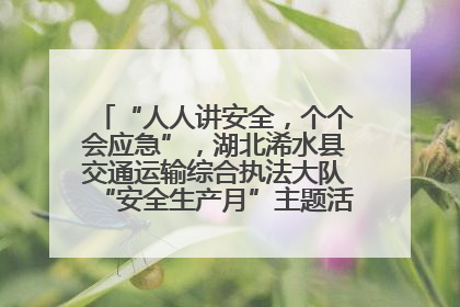 “人人讲安全，个个会应急”，湖北浠水县交通运输综合执法大队“安全生产月”主题活动取得成效