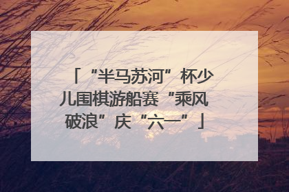 “半马苏河”杯少儿围棋游船赛“乘风破浪”庆“六一”