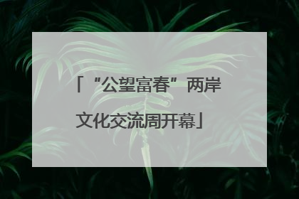 “公望富春”两岸文化交流周开幕