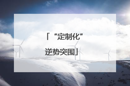 “定制化” 逆势突围
