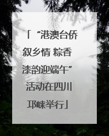 “港澳台侨叙乡情 粽香漆韵迎端午” 活动在四川邛崃举行