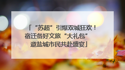 “苏超”引爆双城狂欢！宿迁备好文旅“大礼包” 邀盐城市民共赴盛宴
