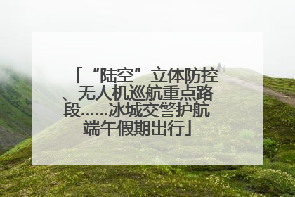 “陆空”立体防控、无人机巡航重点路段……冰城交警护航端午假期出行