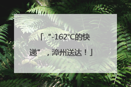 “-162℃的快递”，漳州送达！
