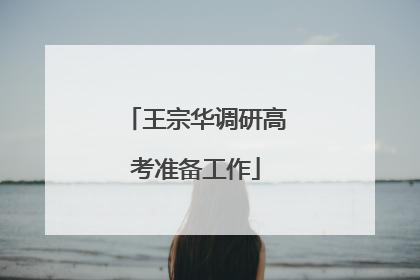 王宗华调研高考准备工作