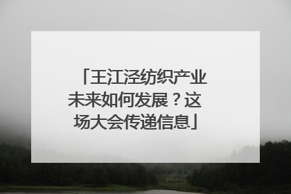 王江泾纺织产业未来如何发展？这场大会传递信息