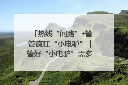 热线“问路”•管管疯狂“小电驴”｜管好“小电驴”需多部门形成合力