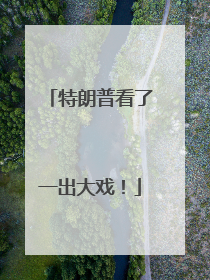 特朗普看了一出大戏！