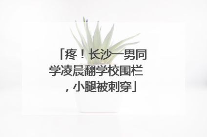 疼！长沙一男同学凌晨翻学校围栏，小腿被刺穿