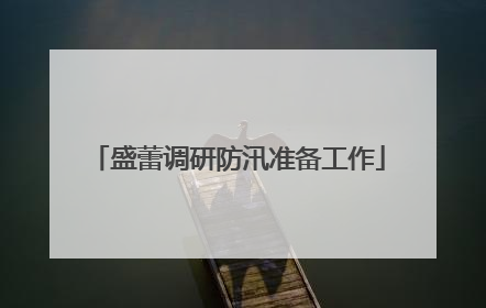 盛蕾调研防汛准备工作