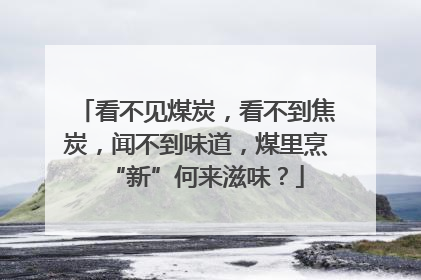 看不见煤炭，看不到焦炭，闻不到味道，煤里烹“新”何来滋味？