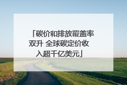 碳价和排放覆盖率双升 全球碳定价收入超千亿美元