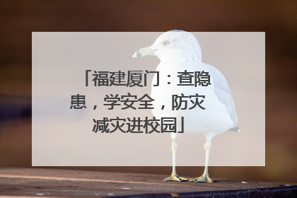 福建厦门：查隐患，学安全，防灾减灾进校园
