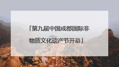 第九届中国成都国际非物质文化遗产节开幕