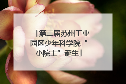 第二届苏州工业园区少年科学院“小院士”诞生