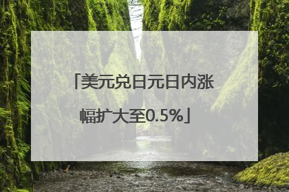 美元兑日元日内涨幅扩大至0.5%