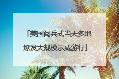 美国阅兵式当天多地爆发大规模示威游行