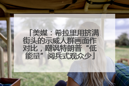 美媒：希拉里用挤满街头的示威人群画面作对比，嘲讽特朗普“低能量”阅兵式观众少