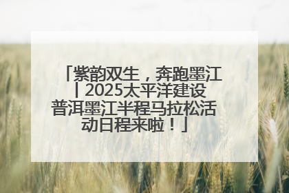 紫韵双生，奔跑墨江丨2025太平洋建设普洱墨江半程马拉松活动日程来啦！