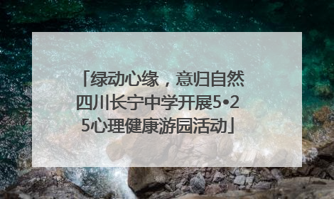 绿动心缘，意归自然 四川长宁中学开展5•25心理健康游园活动