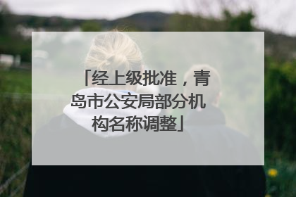 经上级批准，青岛市公安局部分机构名称调整