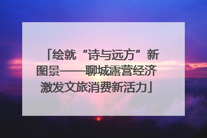 绘就“诗与远方”新图景——聊城露营经济激发文旅消费新活力