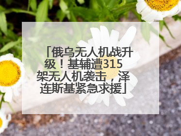 俄乌无人机战升级！基辅遭315架无人机袭击，泽连斯基紧急求援