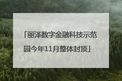 丽泽数字金融科技示范园今年11月整体封顶