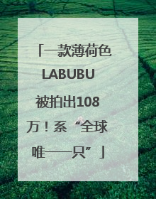 一款薄荷色LABUBU被拍出108万！系“全球唯一一只”
