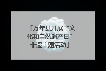 万年县开展“文化和自然遗产日”非遗主题活动
