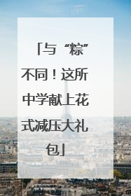 与“粽”不同！这所中学献上花式减压大礼包