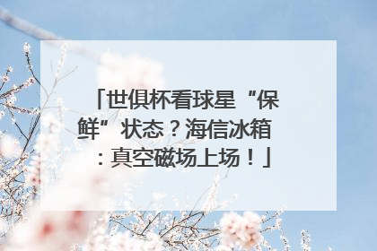 世俱杯看球星“保鲜”状态？海信冰箱：真空磁场上场！