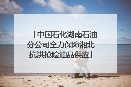 中国石化湖南石油分公司全力保障湘北抗洪抢险油品供应