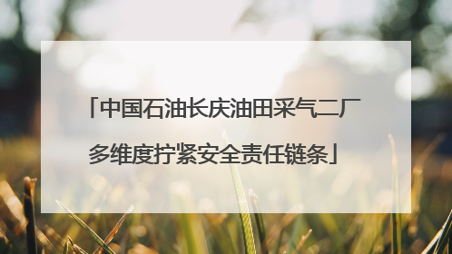 中国石油长庆油田采气二厂多维度拧紧安全责任链条