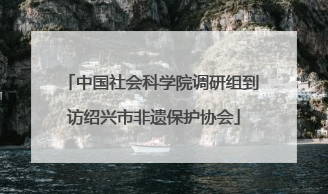 中国社会科学院调研组到访绍兴市非遗保护协会