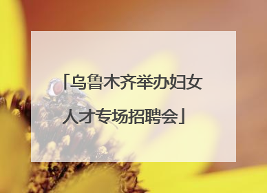 乌鲁木齐举办妇女人才专场招聘会