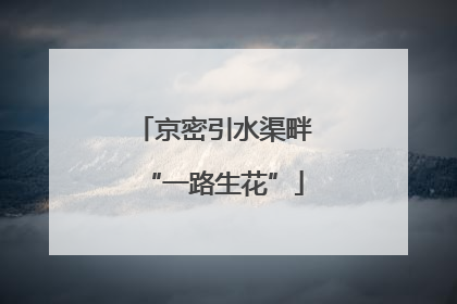 京密引水渠畔“一路生花”