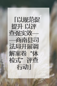 以规范促提升 以评查强实效——商南县司法局开展调解案卷“体检式”评查行动