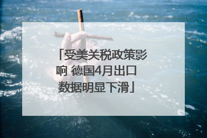 受美关税政策影响 德国4月出口数据明显下滑