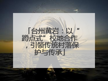 台州黄岩：以“蹲点式”校地合作，引领传统村落保护与传承