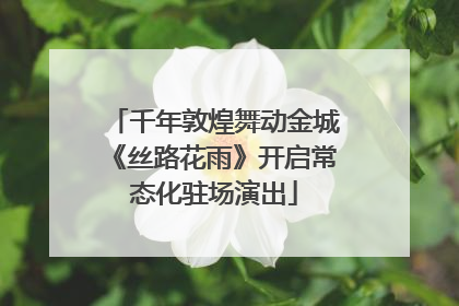 千年敦煌舞动金城《丝路花雨》开启常态化驻场演出