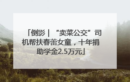 倒影｜“卖菜公交”司机帮扶春蕾女童，十年捐助学金2.5万元