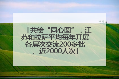 共绘“同心圆”，江苏和拉萨平均每年开展各层次交流200多批、近2000人次