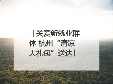 关爱新就业群体 杭州“清凉大礼包”送达