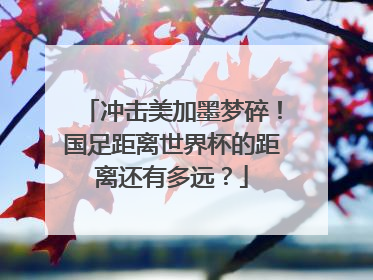 冲击美加墨梦碎!国足距离世界杯的距离还有多远?