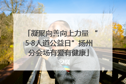 凝聚向善向上力量 “5·8人道公益日”扬州分会场有爱有健康