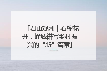 君山观潮｜石榴花开，峄城谱写乡村振兴的“新”篇章