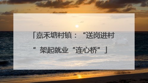 嘉禾塘村镇：“送岗进村”架起就业“连心桥”